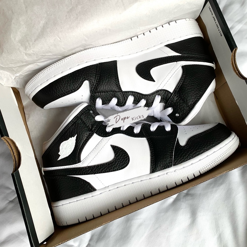 Black Custom Air Jordan 1 Mids